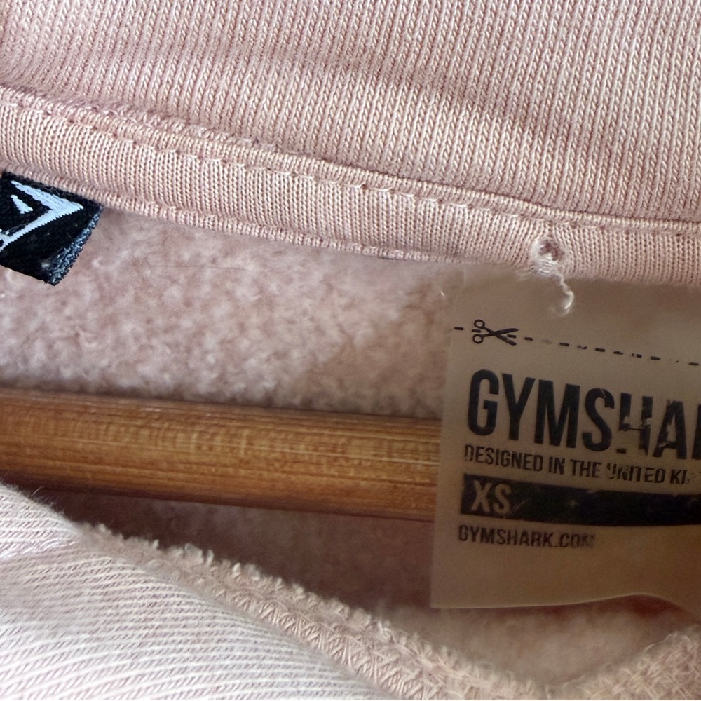 Excellent condition size XS Gymshark Light Pink Blush  Cropped Hoodie - Picture 6 of 13